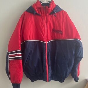 Fans Gear Braves  Red and Blue Varsity Jacket